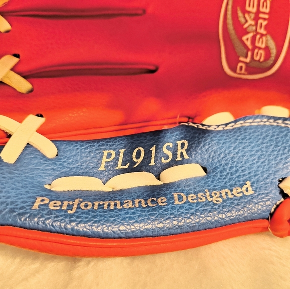 Rawlings Players Series Red White And Blue Kids T Ball Glove - Picture 6 of 6